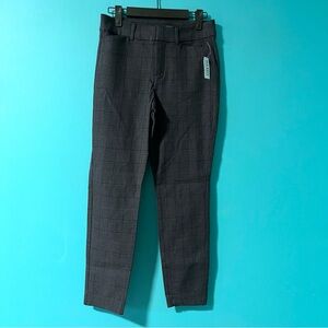 NWT Old Navy 2 High Rise Pixie Secret Smooth Pockets Blue Plaid Skinny Pants